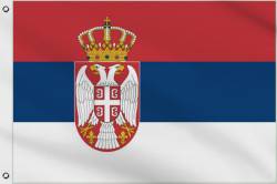 Drapeau Serbie avec Crte 90 x 150 cm